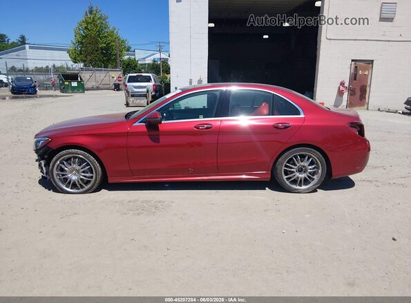 55SWF8DB5KU307525 2019 MERCEDES-BENZ C-CLASS Red 