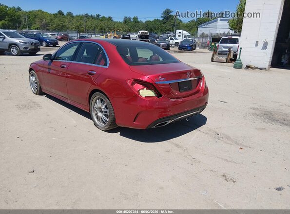 55SWF8DB5KU307525 2019 MERCEDES-BENZ C-CLASS Red Հետևի ձախ