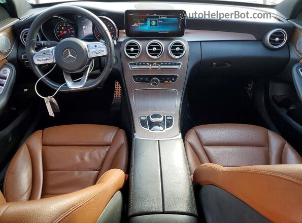 55SWF8DB6KU294087 2019 MERCEDES-BENZ C Silver წინა პანელის ხედი