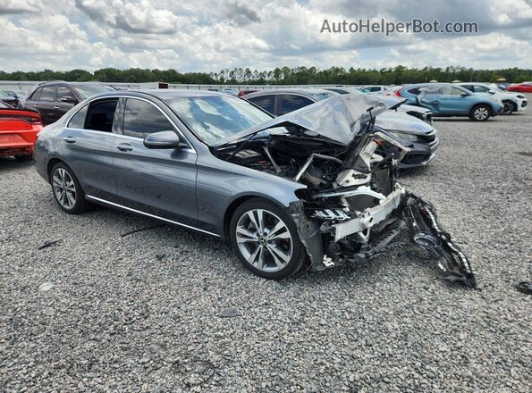 55SWF8DB6KU306285 2019 MERCEDES-BENZ C Серый Передняя правая четверть