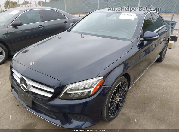55SWF8DB7KU286970 2019 MERCEDES-BENZ C-CLASS Dark Blue Вид спереду
