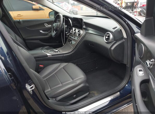 55SWF8DB7KU286970 2019 MERCEDES-BENZ C-CLASS Dark Blue Вид салону спереду