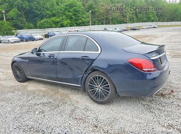 55SWF8DB9KU306068 2019 MERCEDES-BENZ C Синий Задняя левая четверть