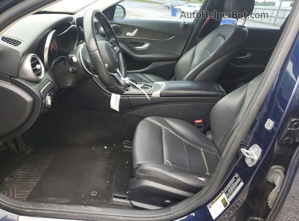 55SWF8DB9KU306068 2019 MERCEDES-BENZ C Синий Вид салона спереди