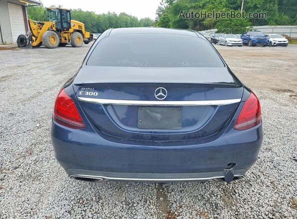 55SWF8DB9KU306068 2019 MERCEDES-BENZ C Синий Вид сзади