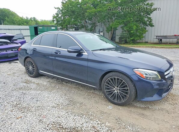 55SWF8DB9KU306068 2019 MERCEDES-BENZ C Синий Передняя правая четверть