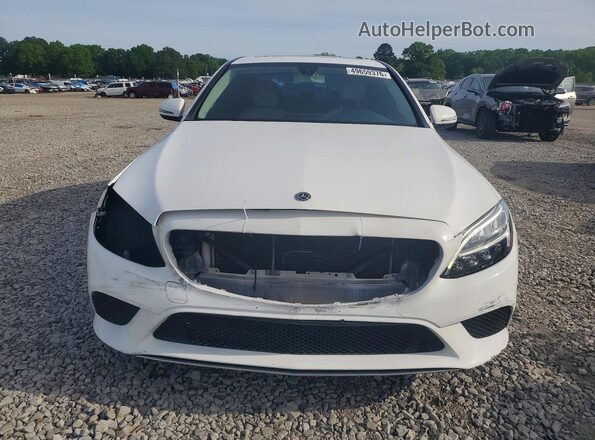 55SWF8DB9KU307303 2019 MERCEDES-BENZ C White Front view