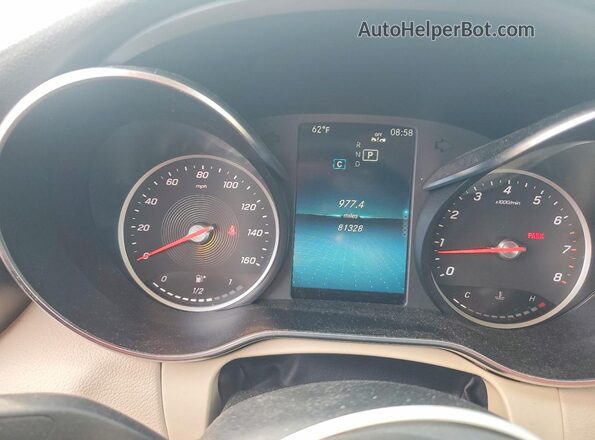 55SWF8DB9KU307303 2019 MERCEDES-BENZ C White Instrument cluster view