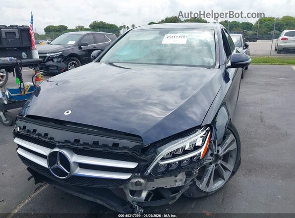 55SWF8DBXKU291080 2019 MERCEDES-BENZ C-CLASS Blue Instrument cluster view