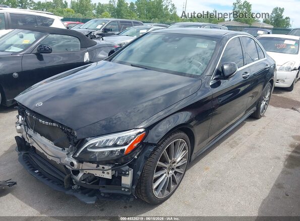 55SWF8EB0KU313652 2019 MERCEDES-BENZ C-CLASS Black Przód lewy