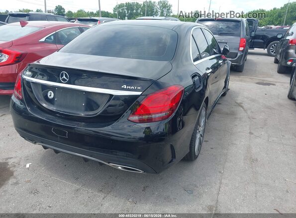 55SWF8EB0KU313652 2019 MERCEDES-BENZ C-CLASS Black Tył prawy