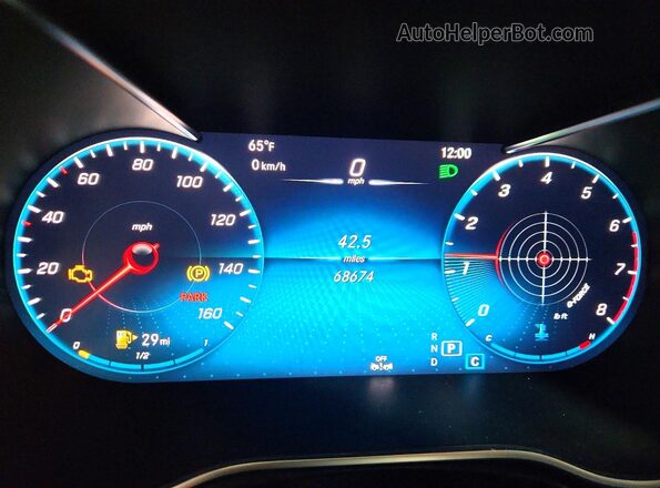 55SWF8EB1LU324788 2020 MERCEDES-BENZ C Белый Вид щитка приборов