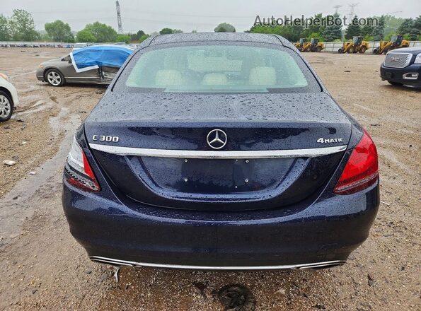 55SWF8EB2KU291850 2019 MERCEDES-BENZ C Blue Вид ззаду