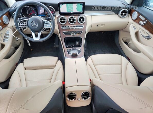 55SWF8EB2KU291850 2019 MERCEDES-BENZ C Blue Вид панелі приладів