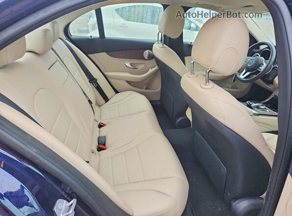 55SWF8EB2KU291850 2019 MERCEDES-BENZ C Blue Вид задніх сидінь