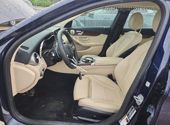 55SWF8EB2KU291850 2019 MERCEDES-BENZ C Blue Вид салону спереду