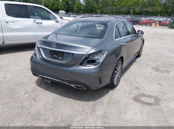 55SWF8EB2KU312681 2019 MERCEDES-BENZ C-CLASS Gray Tył prawy