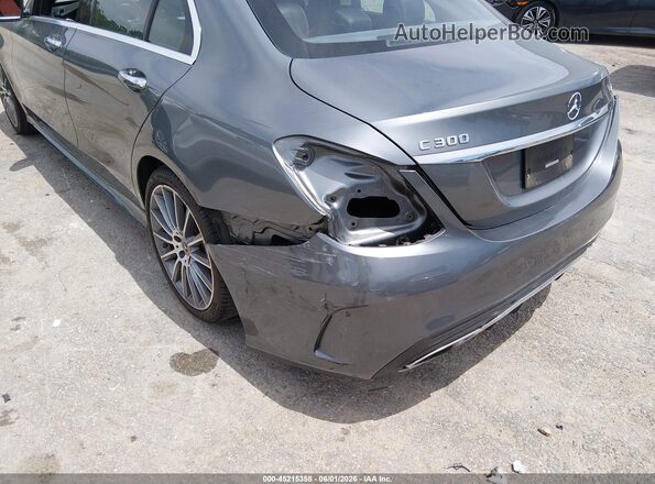 55SWF8EB2KU312681 2019 MERCEDES-BENZ C-CLASS Gray Widok z przodu