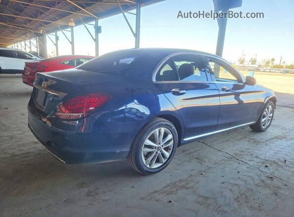55SWF8EB3KU319736 2019 MERCEDES-BENZ C Blue Հետևի աջ