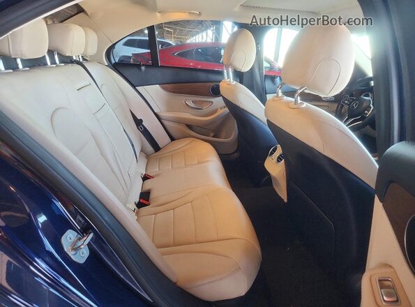 55SWF8EB3KU319736 2019 MERCEDES-BENZ C Blue Հետևի նստատեղերի տեսք