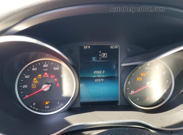 55SWF8EB5LU325698 2020 MERCEDES-BENZ C Black Vista del cuadro de instrumentos