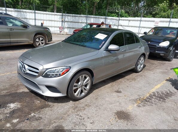 55SWF8EB6KU304664 2019 MERCEDES-BENZ C-CLASS Серебряный Передняя левая четверть