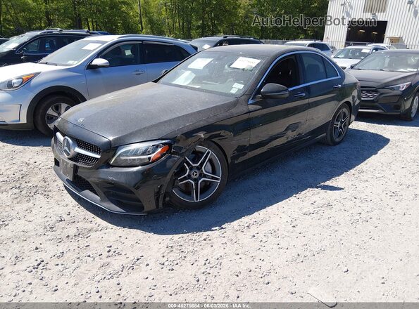 55SWF8EB7LU327744 2020 MERCEDES-BENZ C-CLASS Черный Передняя левая четверть