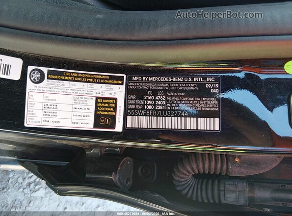 55SWF8EB7LU327744 2020 MERCEDES-BENZ C-CLASS Черный Вид подкапотного пространства