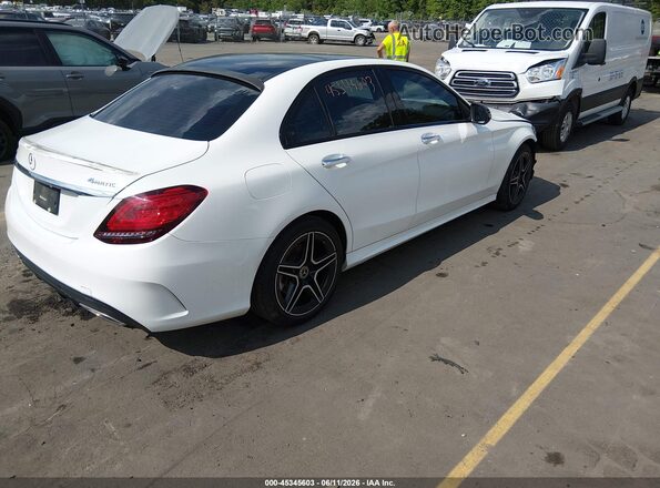 55SWF8EB9KU287701 2019 MERCEDES-BENZ C-CLASS Белый Задняя правая четверть