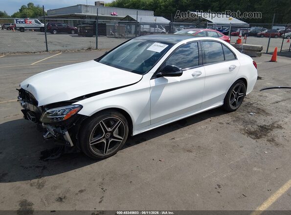 55SWF8EB9KU287701 2019 MERCEDES-BENZ C-CLASS Белый Передняя левая четверть