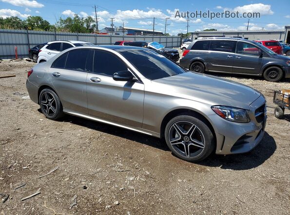 55SWF8EB9KU295474 2019 MERCEDES-BENZ C Серебряный Передняя правая четверть