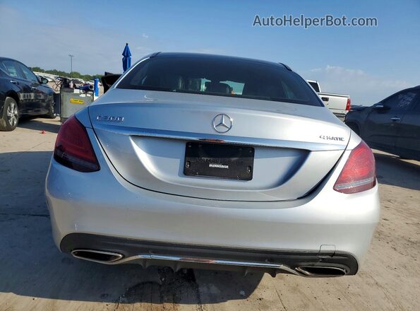 55SWF8EB9KU301855 2019 MERCEDES-BENZ C Silver Вид ззаду