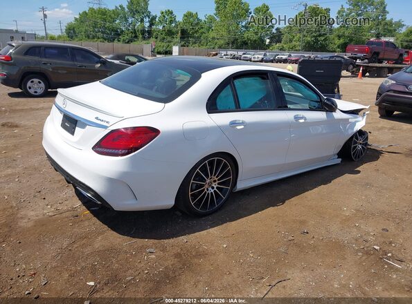 55SWF8EB9KU314847 2019 MERCEDES-BENZ C-CLASS White Tył prawy