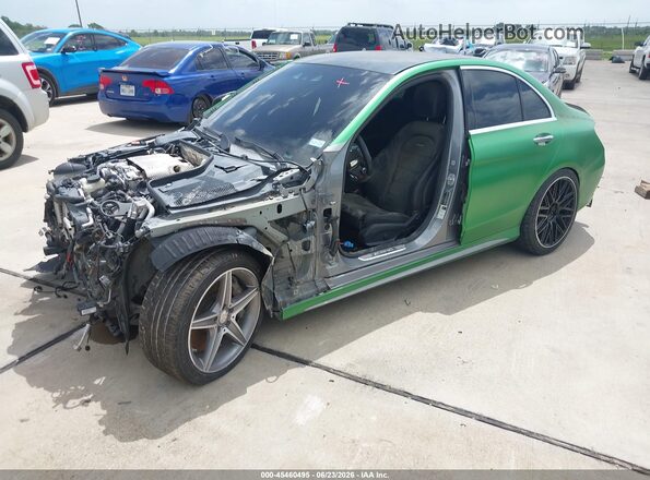 55SWF8GB4GU128251 2016 MERCEDES-BENZ AMG C 63 Green Առջևի ձախ երեք քառորդ տեսարան