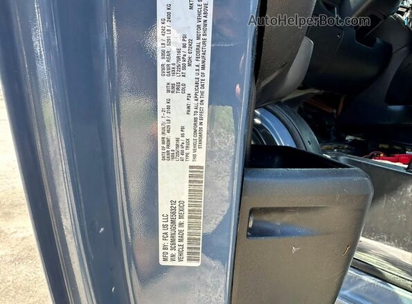 3C6MRVJG5ME563212 2021 RAM PROMASTER Blue Вид задньої частини салону
