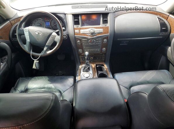 JN8AZ2NF0H9646346 2017 INFINITI QX80 Silver Widok zestawu wskaźników