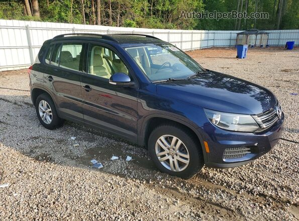 WVGAV7AX2GW602587 2016 VOLKSWAGEN TIGUAN Blue Դիմացի տեսք