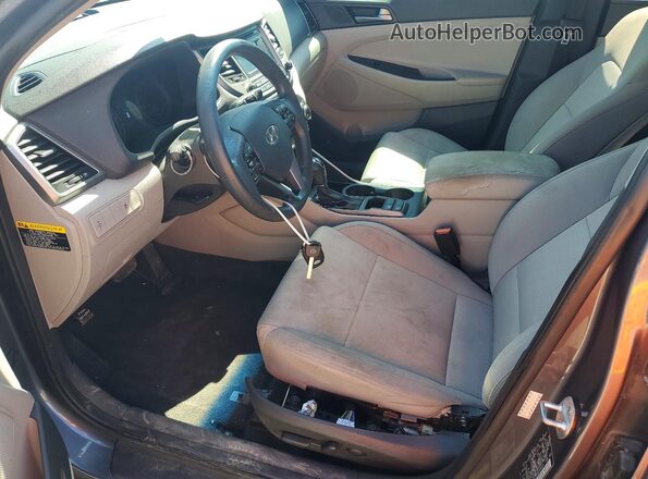 KM8J33A4XGU114519 2016 HYUNDAI TUCSON Gray Առջևի վահանակի տեսք