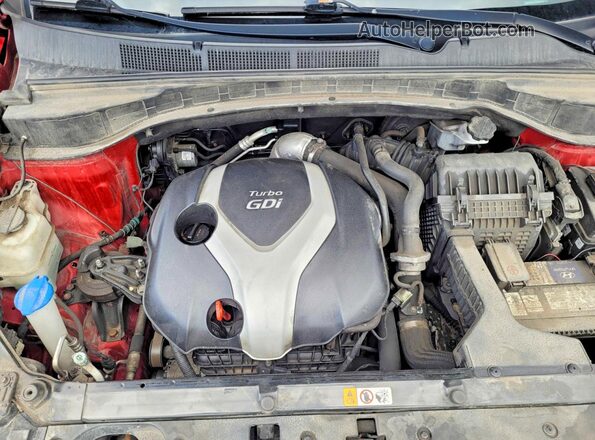 5XYZUDLA1GG361944 2016 HYUNDAI SANTA Red Vista del salpicadero