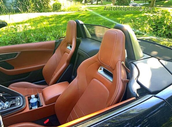 SAJD85FVXJCK49031 2018 JAGUAR F-TYPE Blue Rear seats view