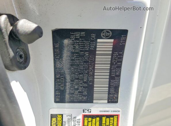 4T1K61AK5MU527331 2021 TOYOTA CAMRY White 