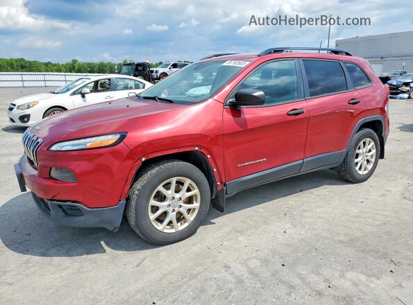 1C4PJMAB0HW564453 2017 JEEP CHEROKEE Red Tył lewy