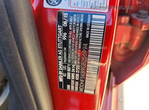 WDDHF5KB9GB256994 2016 MERCEDES-BENZ E Red 