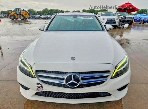 55SWF8DB8KU293989 2019 MERCEDES-BENZ C White უკანა ხედი