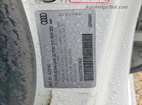 WAUW2AFC0GN106602 2016 AUDI S7 White 