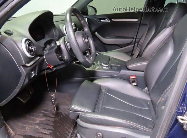 WAUB1GFF6KA100141 2019 AUDI S3 Blue Rear seats view