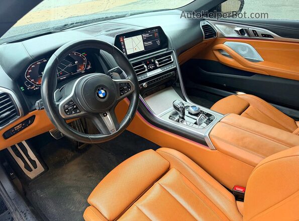 WBAFY4C55KBJ98967 2019 BMW M8 Blue Հետևի նստատեղերի տեսք