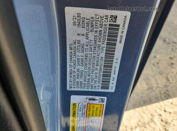 2HGFE2F58NH501264 2022 HONDA CIVIC Gray 