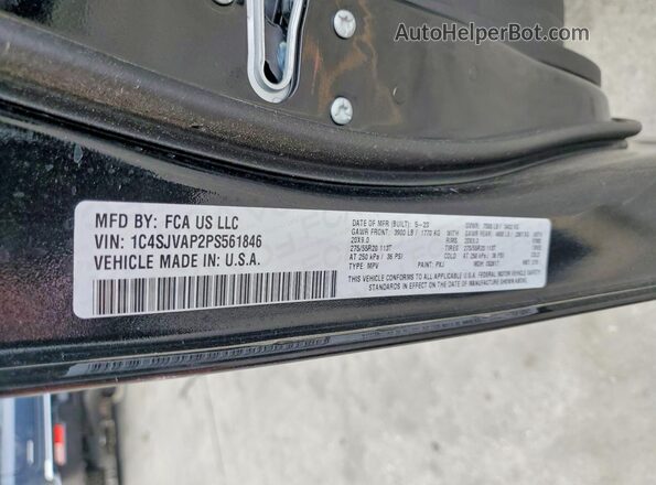 1C4SJVAP2PS561846 2023 JEEP WAGONEER Black Սալոնի 360 աստիճան տեսք