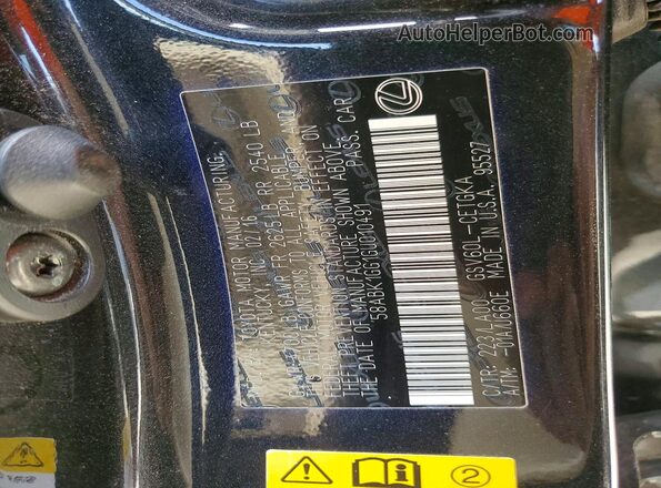 58ABK1GG1GU010491 2016 LEXUS ES Black ძრავის განყოფილების ხედი